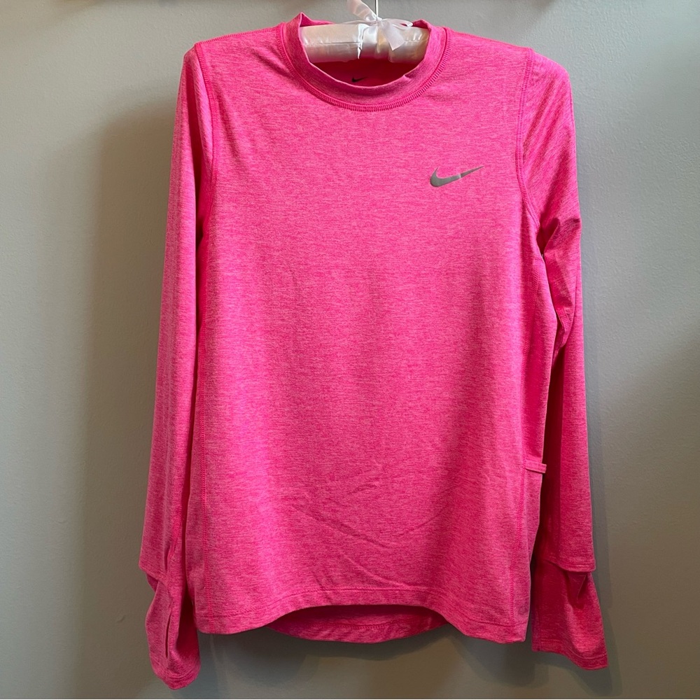 Nike Women’s Dri Fit Long Sleeve Running Shirt Pink Size XS